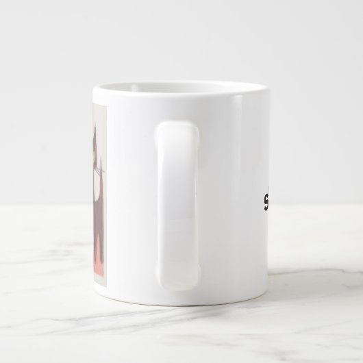 Mok voor Picasso-kat uit de middelbare eeuw (Achterkant)