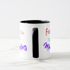 Mok voor positieve bevestiging