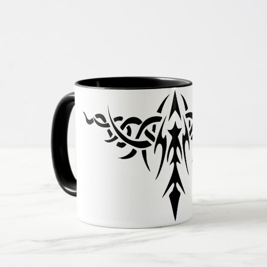 Mok voor proefontwerp van Tattoo (Voorkant links)