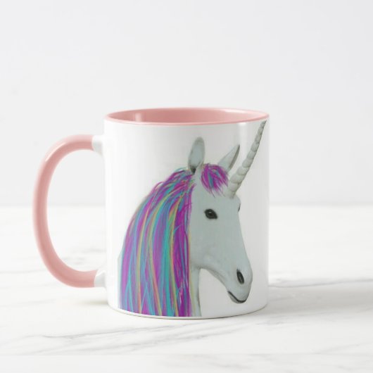 Mok voor regenboogpasta Unicorn Coffee (Links)