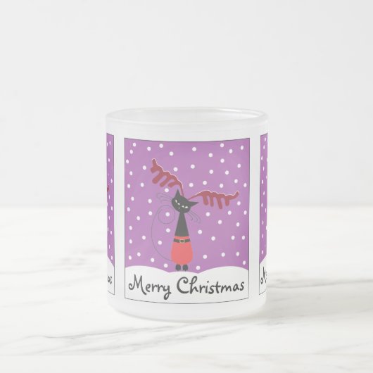 Mok voor rendierkat met kerst van glas (Center)