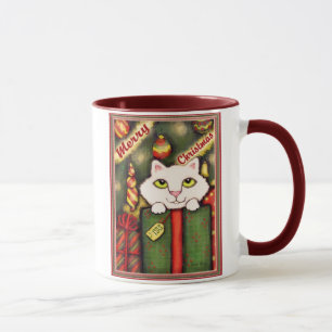 Mok voor -/Retro-kerstkeuken met kastjes