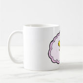 Mok voor roze cloudgeel bliksembolt (Links)