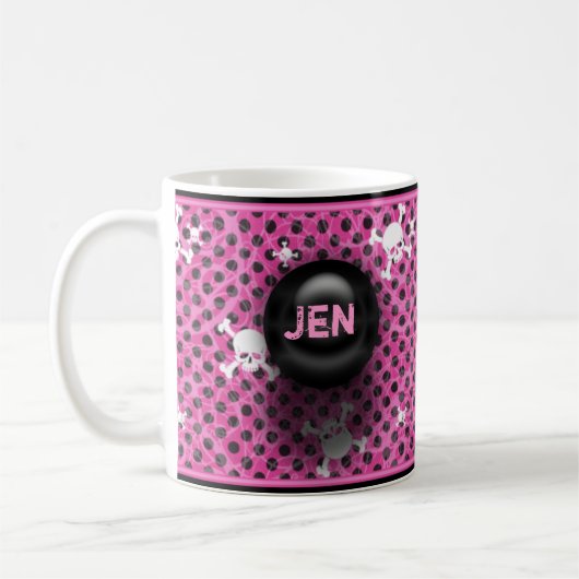 Mok voor roze en zwart gesnoeid (Links)
