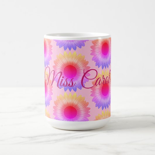 Mok voor roze zonnebloemen (Center)