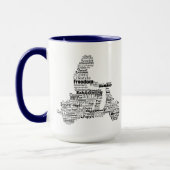 Mok voor scooter woordcollage (Links)