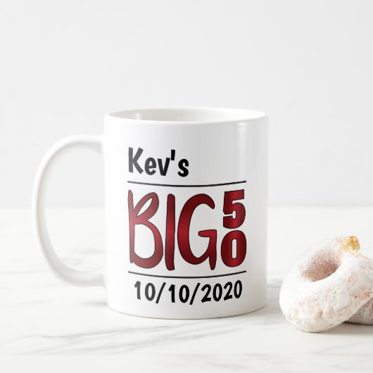 Mok voor speciale man "Big 50" (Met donut)