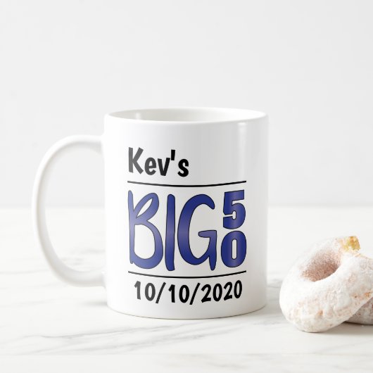 Mok voor speciale man "Big 50" (Met donut)