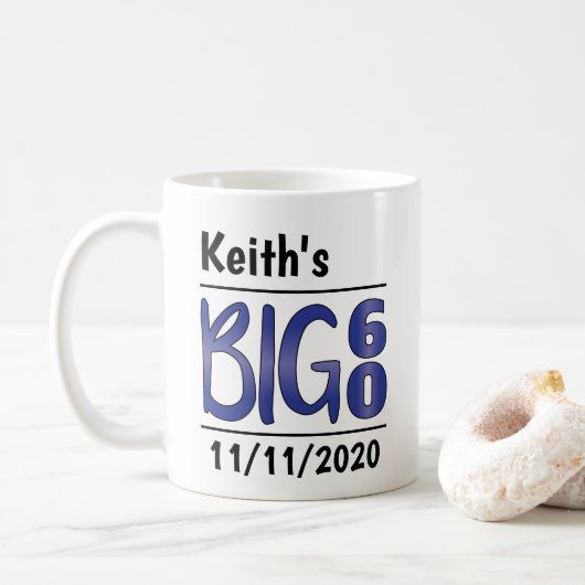 Mok voor speciale mannen met een grote "Big 60" (Met donut)