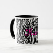 Mok voor speciale zebra Print Coffee voor haar (Voorkant links)