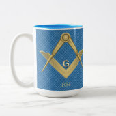Mok voor Square and Compass Monogrammed (Links)