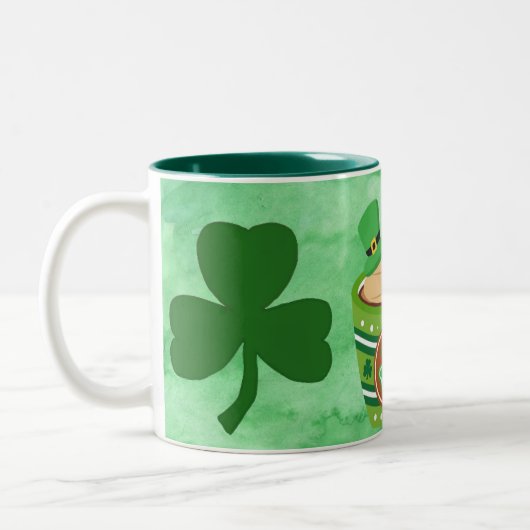 Mok voor St. Patrick's Day met Hot Chocolate Afbee (Links)