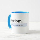 Mok voor status van vrijheid bijwerken (Voorkant links)