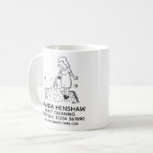 Mok voor tapijtreiniging promotionele koffie (Voorkant links)