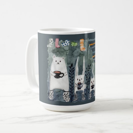 Mok voor theeksokken en warme sokken (Voorkant links)