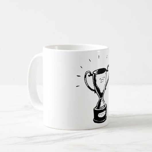 Mok voor Trophy met zwart-wit (Voorkant links)