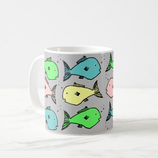 Mok voor tropische visontwerpen (Voorkant links)