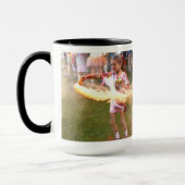 Mok voor tweetone koffie afspelen in kleurenrun (Links)