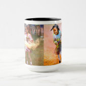 Mok voor tweetone koffie afspelen in kleurenrun (Midden)