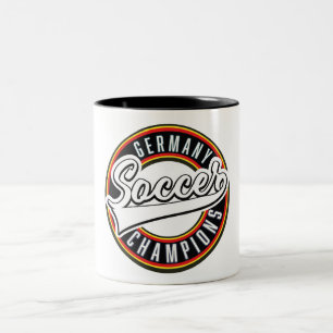 Mok voor tweetone koffie in de voetbalkampioen Bra