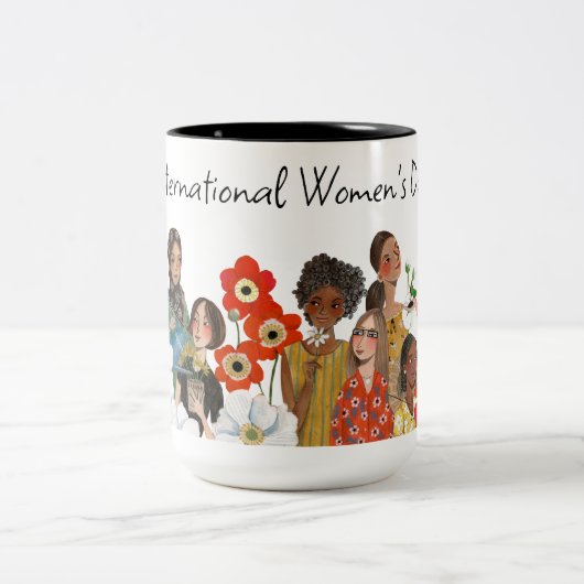 Mok voor tweetone koffie met cadeau op Internation (Center)