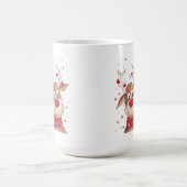 Mok voor tweetone koffie met kerstrender (Center)