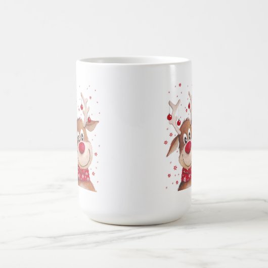 Mok voor tweetone koffie met kerstrender (Center)