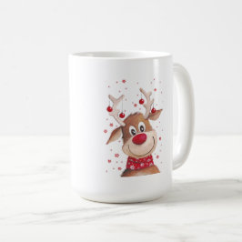 Mok voor tweetone koffie met kerstrender
