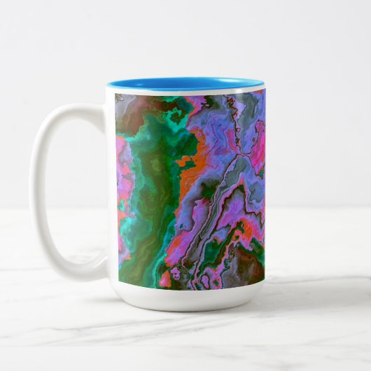 Mok voor tweetone koffie met zure marmer (Links)