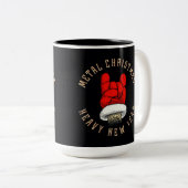 Mok voor tweetone koffie met zware metalen kerstmi (Voorkant rechts)