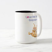 Mok voor tweetone koffie ondersteboven in Greyhoun (Voorkant rechts)