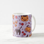 Mok voor versiering van koffie met halloween-patro (Voorkant rechts)