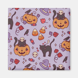 Mok voor versiering van koffie met halloween-patro magneet