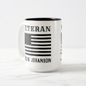 Mok voor veteranen | Patriottische koffiebeker voo (Voorkant links)