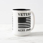 Mok voor veteranen | Patriottische koffiebeker voo (Voorkant rechts)