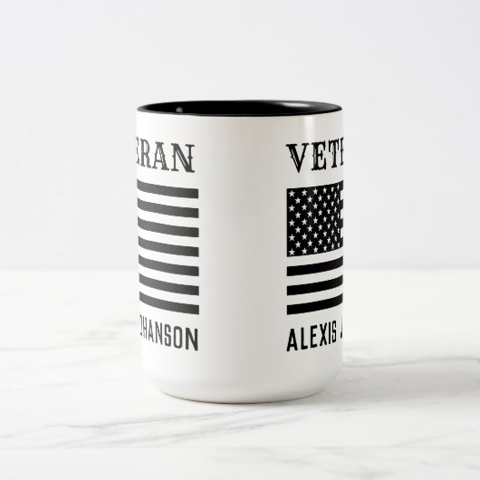 Mok voor veteranen | Patriottische koffiebeker voo (Center)