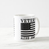 Mok voor veteranen | Patriottische koffiebeker voo (Voorkant rechts)