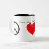 Mok voor vrede, liefde en Butterflies (Voorkant links)
