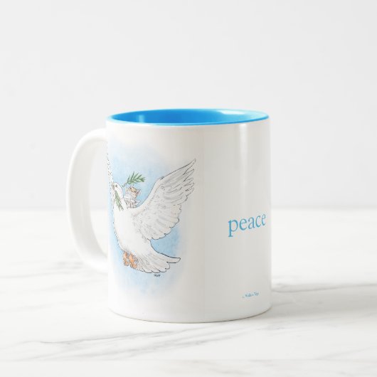 Mok voor vredesduif en muis (Voorkant links)