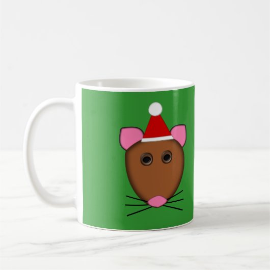 Mok voor vrolijke kerstmuis (Links)