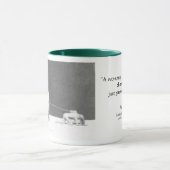 Mok voor vrouwelijke koffie, vrouw trekt de wereld (Midden)