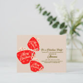 Mok voor warme chocolade voor kerstfeestjes briefkaart (Staand voorkant)