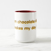 Mok voor warme of koude chocolademelk, drinken (Midden)
