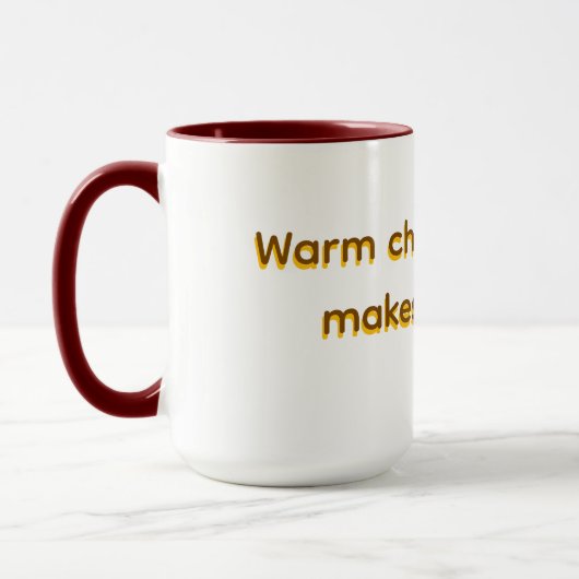 Mok voor warme of koude chocolademelk, drinken (Links)