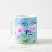 Mok voor weide van wilde bloemen Happy Moederdag (Voorkant links)