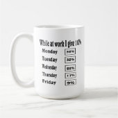 mok voor werkkoffie. (Links)