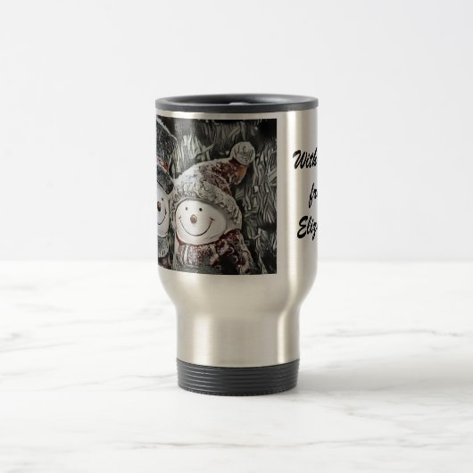 Mok voor winters, kerstmis en sneeuwvrouw (Center)