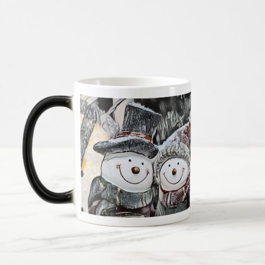 Mok voor winters, kerstmis en sneeuwvrouw (Links)