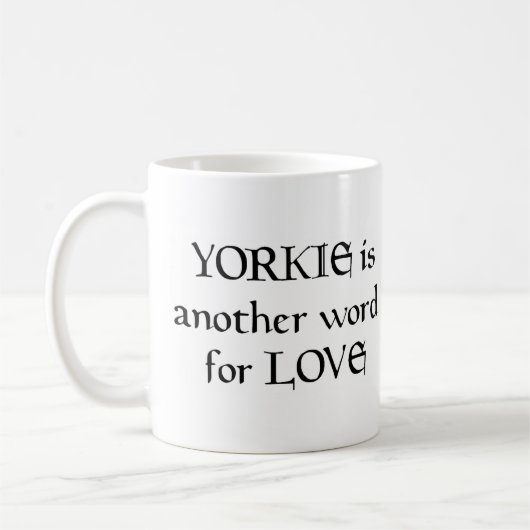 mok voor yorkie woordkoffie (Links)