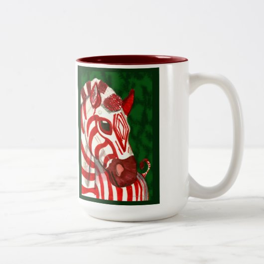 Mok voor Zebra met snoepsuikerriet (Rechts)